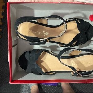 American Eagle Outfitters Black Strappy Sandals